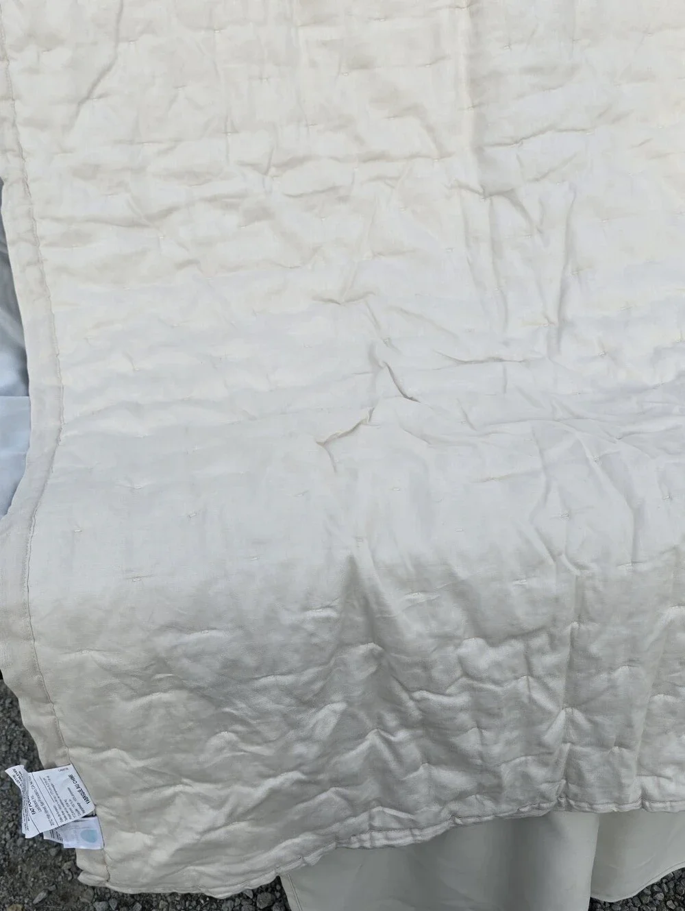 Quince Twin European 100% Linen Dream Quilt Sand Biege